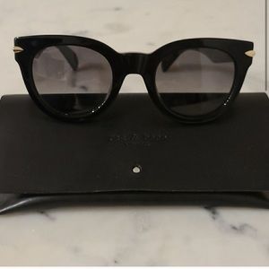 Rag & Bone sunglasses - black cat eye w grey lenses, EUC, model #: RNB1015S807WJ